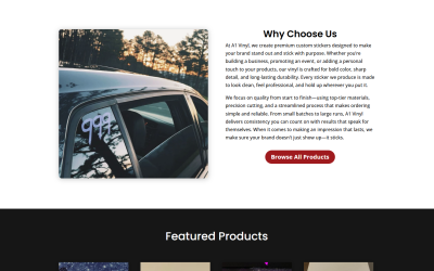 A1 Vinyl – Basic E-commerce Website