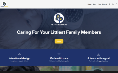 Pets & Pampers – Basic Ecommerce Website