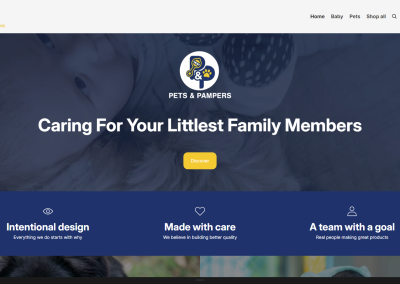 Pets & Pampers – Basic Ecommerce Website
