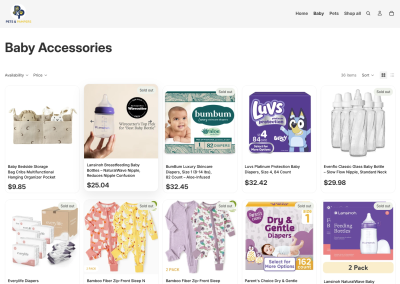 Pets & Pampers - Basic Ecommerce Website - Seven Hills Media