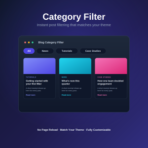 Blog Category Filter